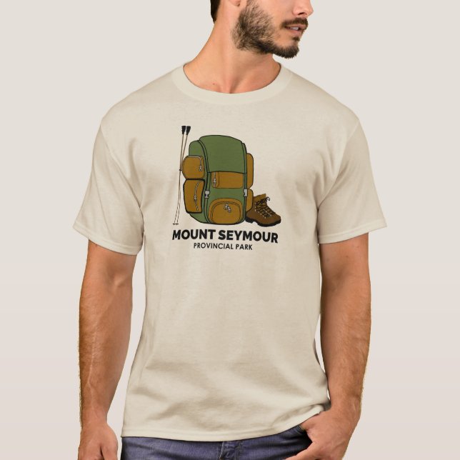 T-shirt Randonnée avec sac à dos dans le parc provincial M (Devant)