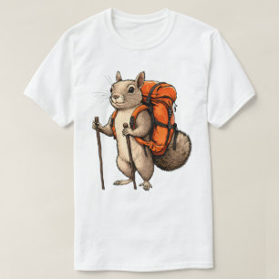 T-shirt Randonnée aventureuse de l'écureuil avec sac à dos