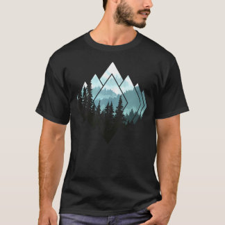 T-shirt Randonnée Camping Montagnes Nature Trekking