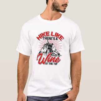 T-shirt Randonnée comme il y a une bouteille de vin - Rand