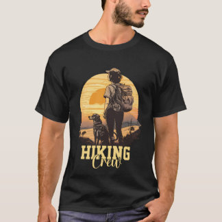 T-shirt Randonnée Crew Une femme et son chien Randonnée
