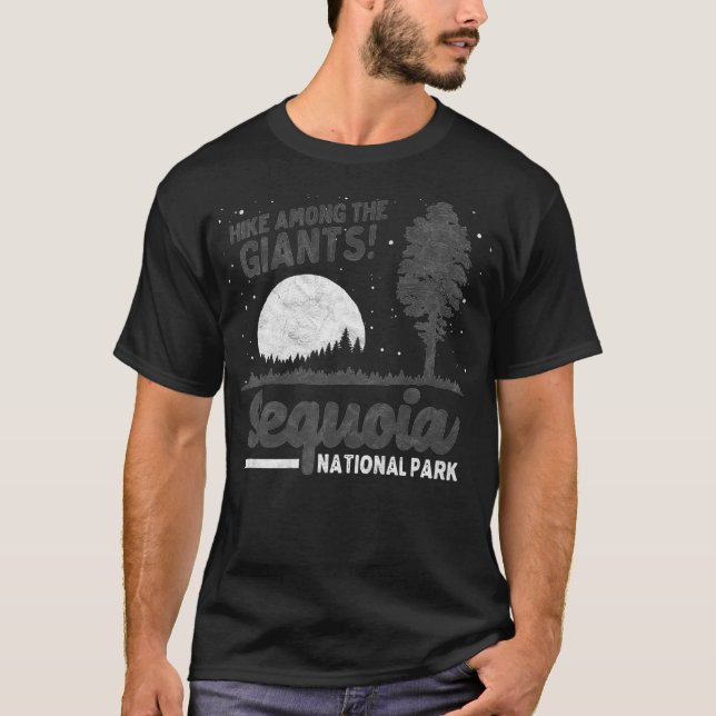T-shirt Randonnée dans le parc national de Sequoia avec de (Devant)