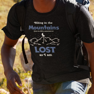 T-shirt Randonnée dans les montagnes, où le GPS est perdu