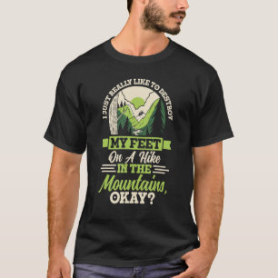 T-shirt Randonnée Dans Les Montagnes Randonnée Voyage Camp