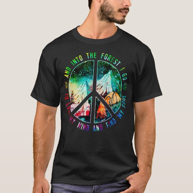 T-shirt Randonnée De Camping Et Dans La Forêt Je Vais Perd (Devant)
