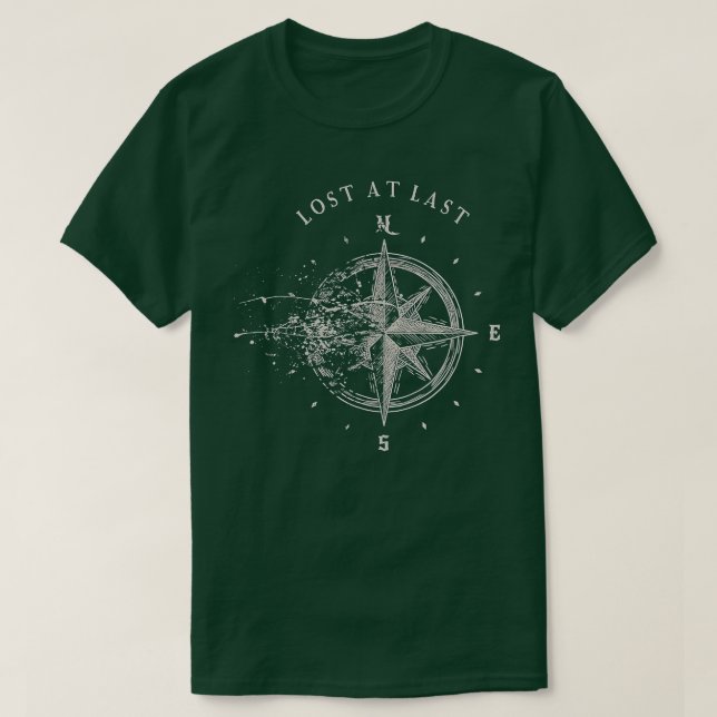 T-shirt Randonnée de Compass cassé perdu à Dernier (Design devant)