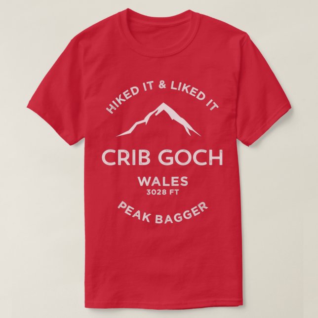 T-shirt Randonnée de Crib Goch Wales  (Design devant)