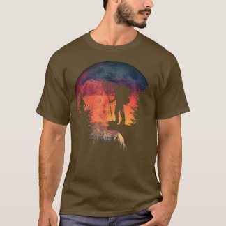 T-shirt Randonnée De Nuit Amateurs De Trekking Aquarelle L