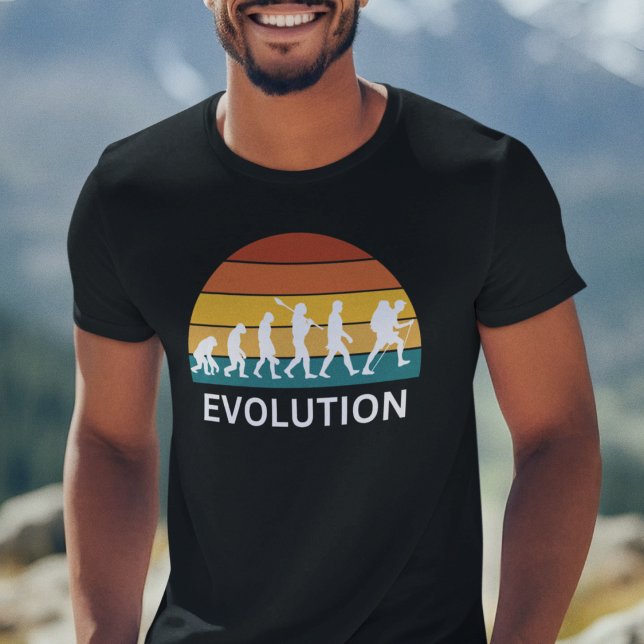 T-shirt Randonnée drôle (Evolution of Hiking T-Shirt for hikers.)