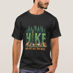 T-shirt Randonnée drôle rétro et caresse tous les chiens C