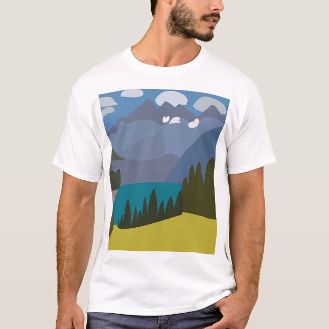 T-shirt Randonnée du lac des Alpes (Devant)