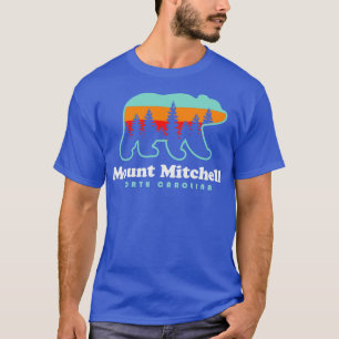 T-shirt Randonnée du mont Mitchell North olina Black Mount