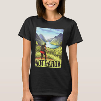 T-shirt Randonnée en Aotearoa voyage de routard rétro en N