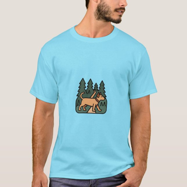 T-shirt randonnée en forêt (Devant)