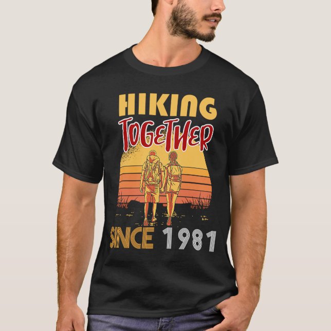 T-shirt Randonnée ensemble depuis 1981 (Devant)