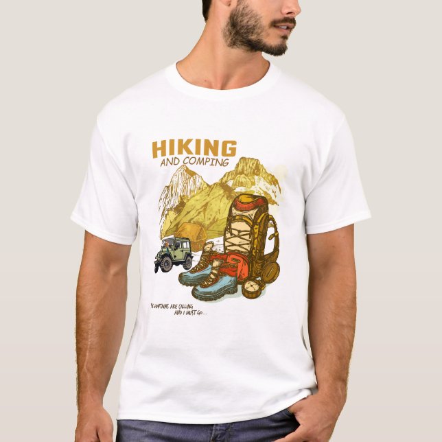 T-shirt Randonnée et camping  (Devant)