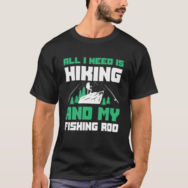 T-shirt Randonnée Et Pêche Conception Randonnée Pêcheur Ra (Devant)