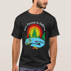 T-shirt Randonnée Extérieure Et Camping Cadeau La Forêt Es