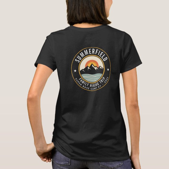 T-shirt Randonnée familial personnalisé Sunset Mountains R (Dos)