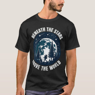 T-shirt Randonnée féminine. Sous les étoiles, au-dessus du