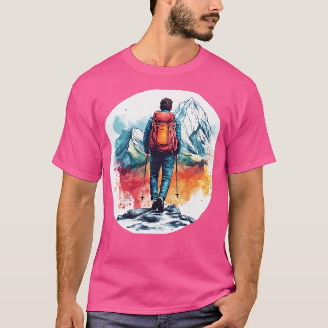 T-shirt Randonnée Garçon En Montagne Actif (Devant)