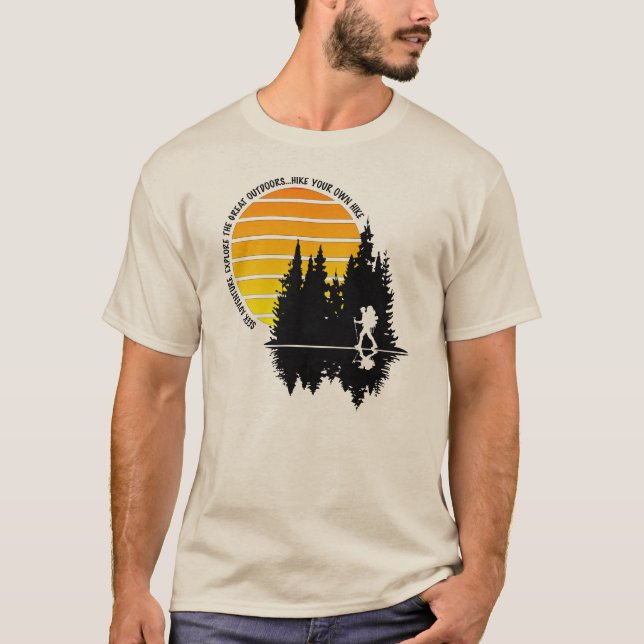 T-shirt Randonnée Hike votre propre randonnée (Devant)
