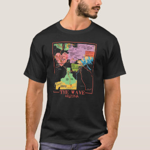 T-shirt Randonnée La Vague Arizona Carte Randonnée Coyote 
