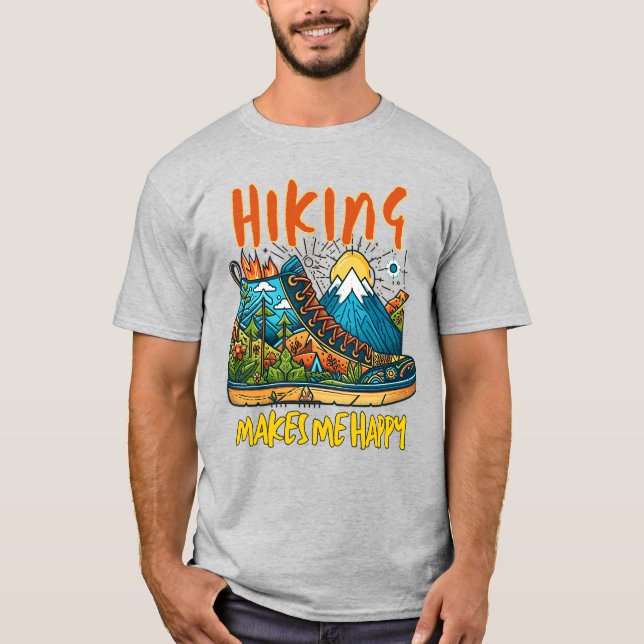 T-shirt Randonnée Me Rend Heureux (Devant)