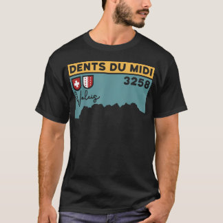 T-shirt Randonnée Mont Dents Du Midi Escalade Valais Suiss