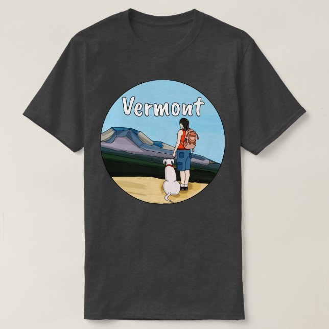 T-shirt Randonnée mont Vermont (Design devant)