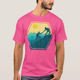 T-shirt Randonnée Mountain Peak Mountaineker Hiker Vin ext