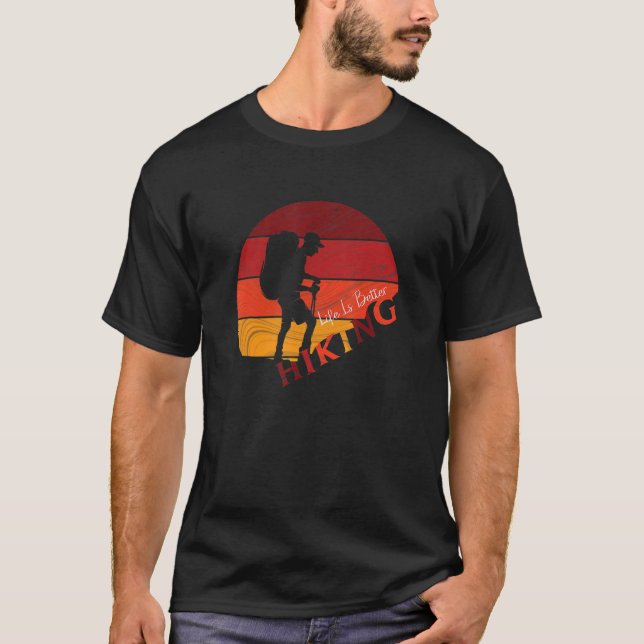 T-shirt Randonnée Nature Adventure Sunset Randonnée (Devant)
