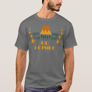 T-shirt randonnée nature extérieur camping aventure amis