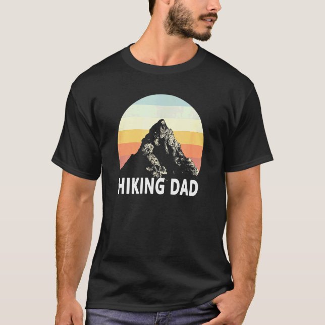 T-shirt Randonnée papa Mountain Sunset Circle Rainbow Out (Devant)