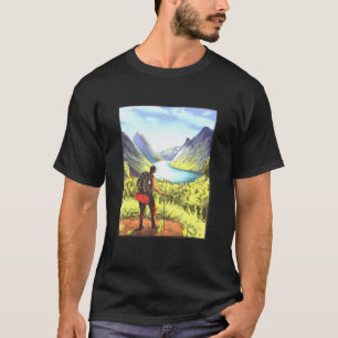 T-shirt Randonnée Paysage Coucher de soleil Montagnes Natu