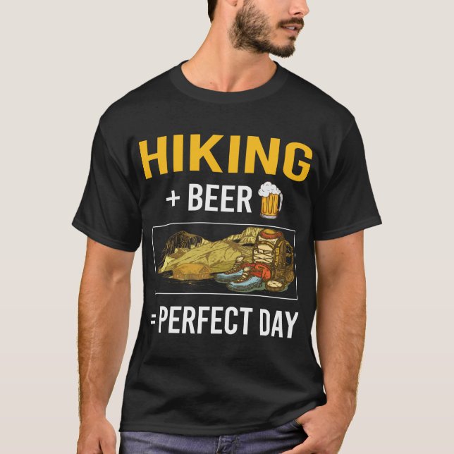 T-shirt Randonnée pédestre du jour de la bière (Devant)