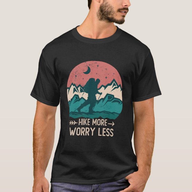 T-shirt Randonnée Plus Inquiète Moins (Devant)