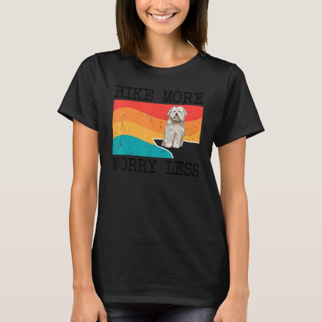 T-shirt Randonnée Plus Inquiète Moins Coton De Tulear Grap (Devant)
