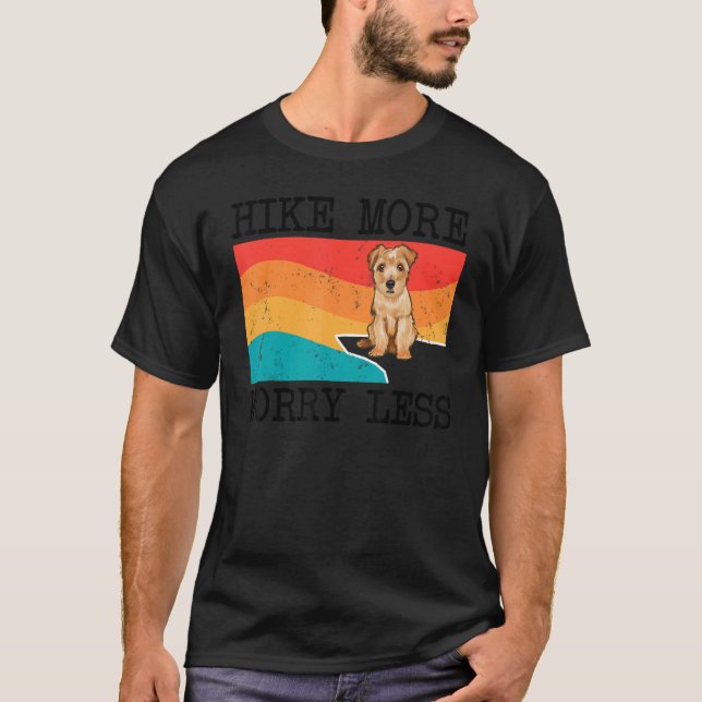 T-shirt Randonnée Plus Inquiète Moins Norfolk Terrier Grap (Devant)