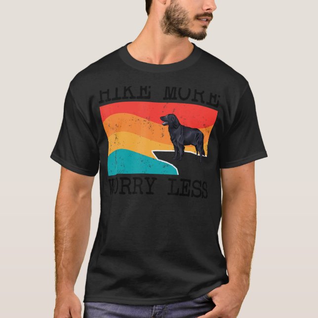 T-shirt Randonnée Plus Inquiète Moins Plat Retriever Graph (Devant)