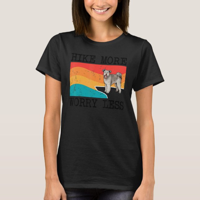 T-shirt Randonnée Plus Inquiète Moins Randonnée Graphique  (Devant)