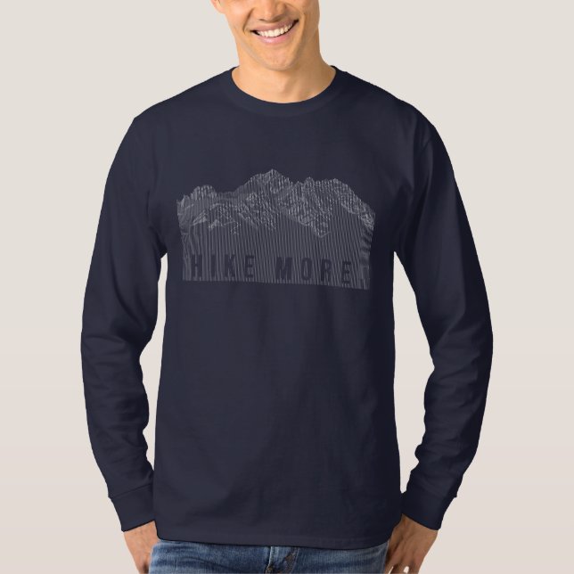 T-shirt Randonnée Plus Montagnes Blanc (Devant)