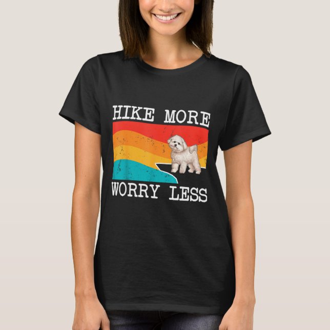 T-shirt Randonnée plus soucis moins bichons frise graphiqu (Devant)