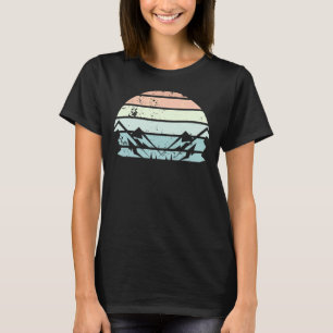 T-shirt Randonnée rétro Sunset randonnée Mountain Vintage