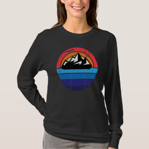 T-shirt Randonnée rétro Sunset randonnée Mountain Vintage 