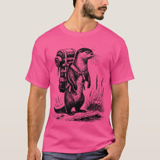 T-shirt Randonnée River Otter Backpacking Animaux animaux