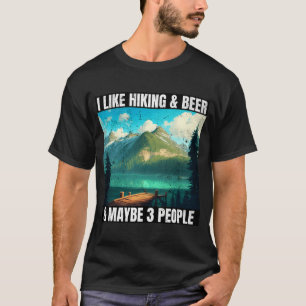 T-shirt Randonnée Vêtements Bière et Randonnée sommet de l