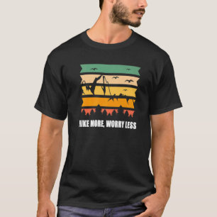 T-shirt Randonnée vintage Plus D'Inquiétude Moins Camping 