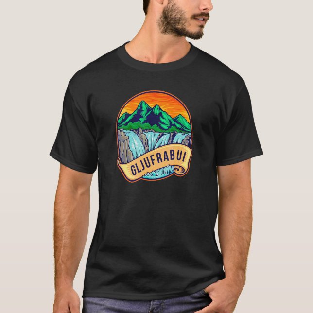 T-shirt Randonnées de la cascade de Gljufrabui Voyage Isla (Devant)