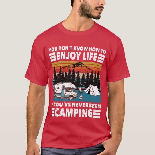 T-shirt Randonneur ne sait pas comment profiter de la vie  (Devant)